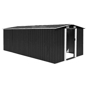 Garden shed 257x489x181 cm anthracite metal