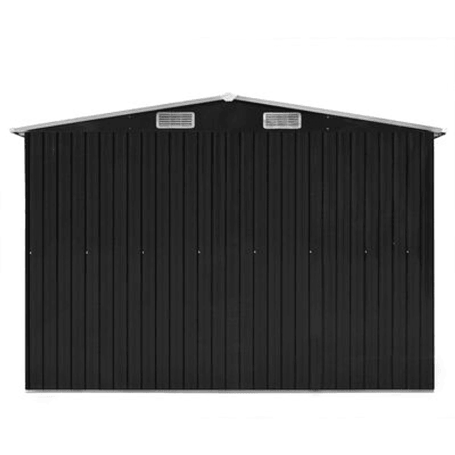 Garden shed 257x489x181 cm anthracite metal