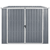 Garden shed 195x198x159 cm gray galvanized steel