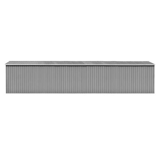 Garden shed 257x990x181 cm gray galvanized steel