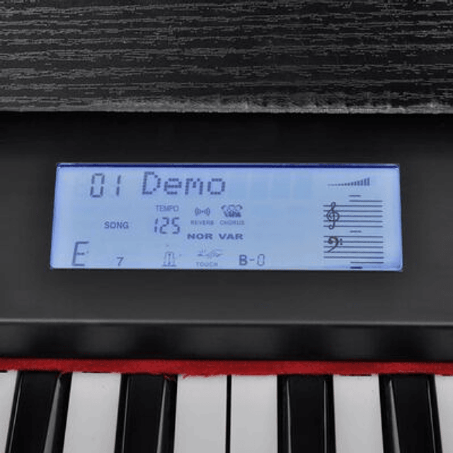 Piano digital clásico electrónico con 88 teclas y trípode