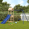 Solid pine wood outdoor playset