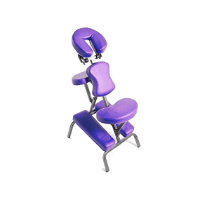 Metal Chair for Massages and Therapies (with accessories and carrying bag) - Purple
