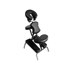 Metal Chair for Massages and Therapies (with accessories and carrying bag) - Black