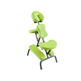 Metal Chair for Massages and Therapies (with accessories and carrying bag) - Green