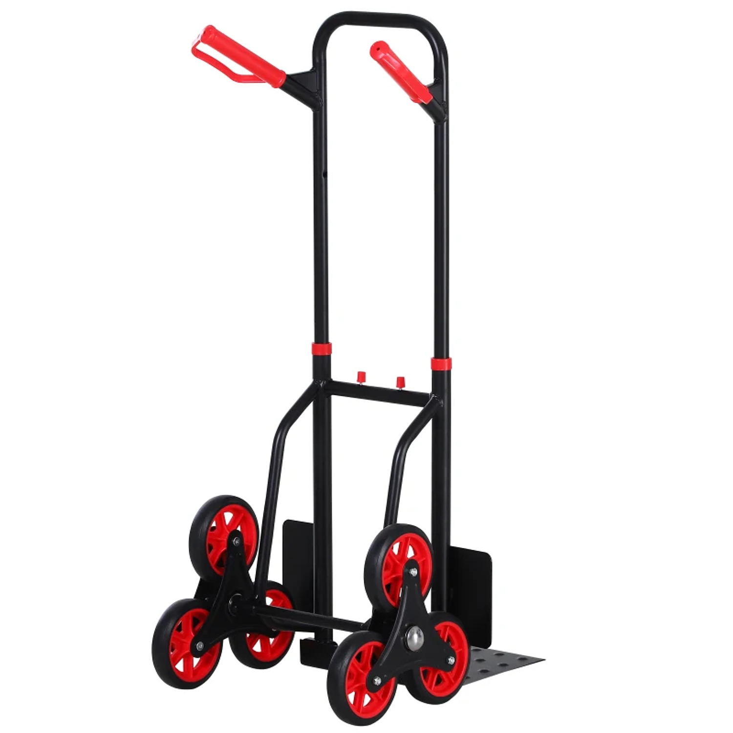 Portable folding ladder wheelbarrow load 150 kg 60x45x109cm Red and Black 1