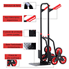 Portable folding ladder wheelbarrow load 150 kg 60x45x109cm Red and Black