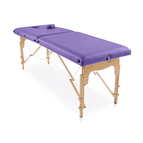 Camilla de madera portátil BASIC 180X60 cm - Púrpura