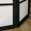 Biombo 3 paneles Separador de ambientes Plegable de madera 135x180 cm Blanco y Negro