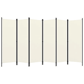Biombo de 6 paneles 300x180 cm - Blanco