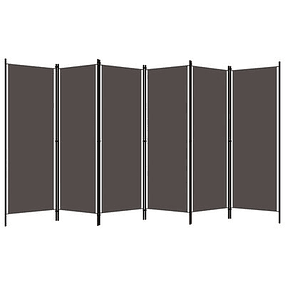 Biombo de 6 paneles 300x180 cm - Gris