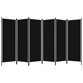 Screen with 6 panels 300x180 cm - Black