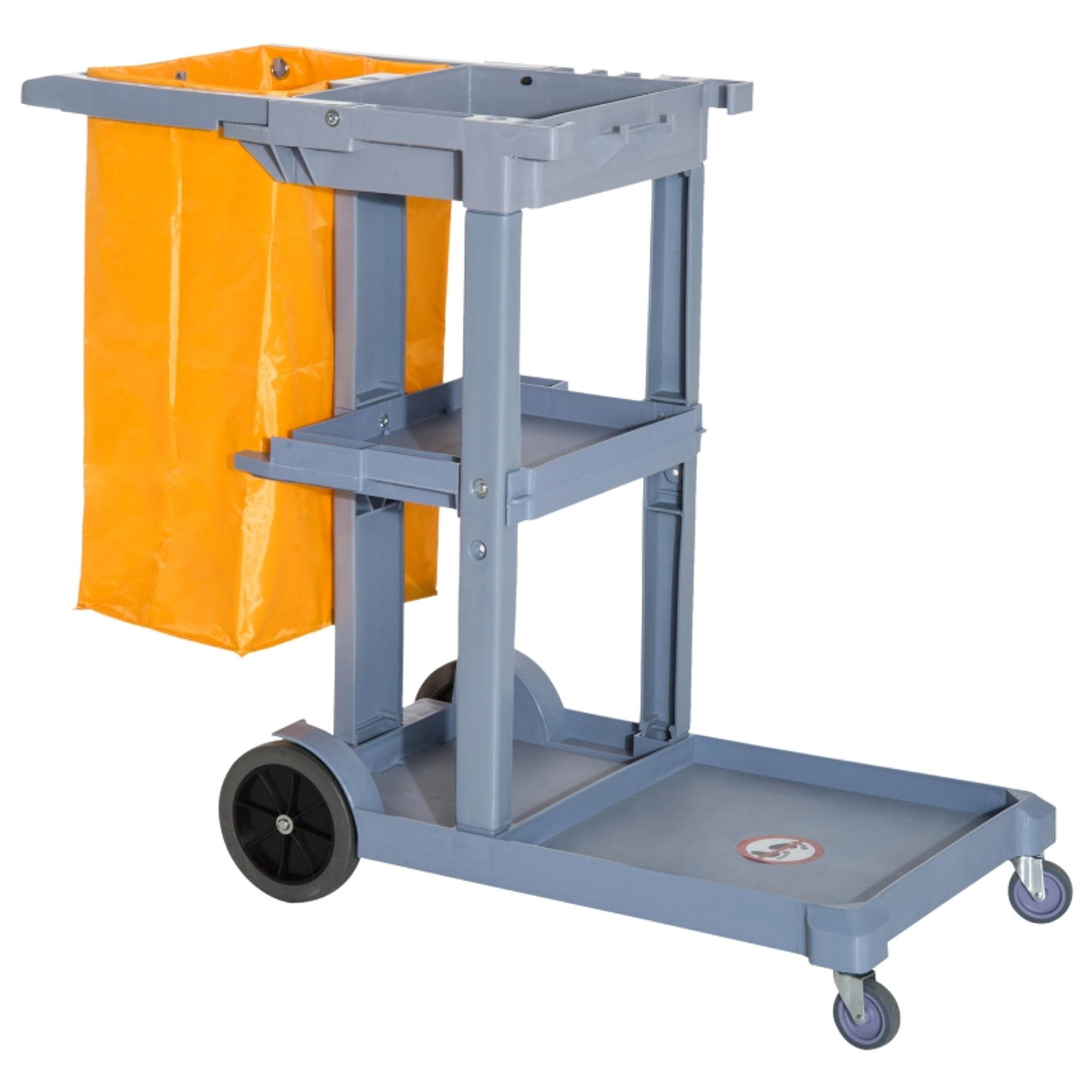 Cleaning Trolley with Bag 100L Professional and Multifunctional for Communities Hostal do Hotel with 3 Trays and 1 Platform 113x50.5x96.5cm 1