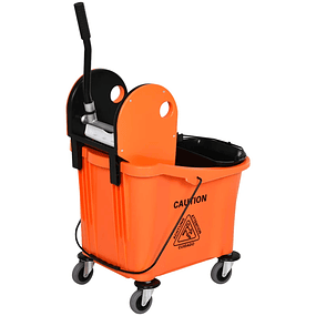 Commercial mop bucket with wringer 36L Capacity 54x41x91.5 cm Orange