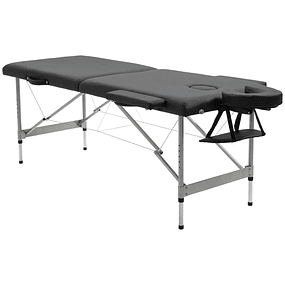 Folding Marquesa Portable Massage Table with Adjustable Height in 7 Positions 186x71x62-83cm Black