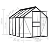 greenhouse 4.75 m² anthracite aluminum