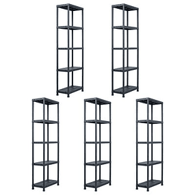 Commercial storage shelves - 5 pieces 60 x 30 x 180 cm (L x W x H)