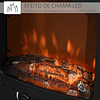 Chimenea Eléctrica Portátil Potencia 900/1800W con Efecto Llama Realista Termostato Regulable y Protección Contra Sobrecalentamiento hasta 20m² 39x26x54,8cm Negro