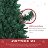 Árbol de Navidad Artificial 180cm con 1000 Ramas de PVC Soporte de Metal Decoración Navideña para Interior Ø102x180cm Verde