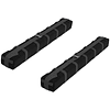 Barras de Techo Universales para Vehículos 2 Piezas con Cuerdas de Sujeción Tela Oxford 85x10x8 cm Negro