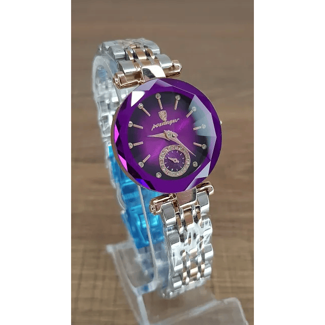 Women's PURPLE/BLUE Steel Waterproof Quartz Watch