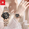 Stainless Steel Watch for Women, Elegant Quartz Watch