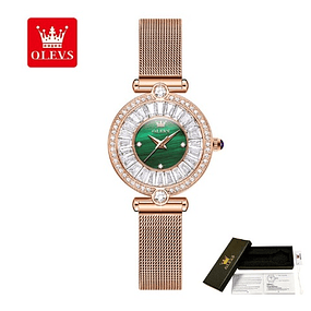 Relógios de quartzo incrustados de diamantes para mulheres, relógio de pulso