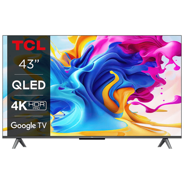 TCL 43C649 43" QLED 4K Ultra HD Smart TV WiFi Titanium