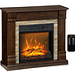 Lareira Elétrica 1800W com Efeito de Chama Realista e Proteção Contra Superaquecimento 80x21,6x67,8 cm Marrom - Miniatura 1