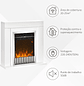  Lareira Elétrica Potência 1000/2000W com Chama Realista Termostato Controle Remoto Temporizador e Proteção de Superaquecimento para 20-25m² 79x26x77,5cm Branco - Miniatura 5