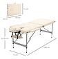 Marquesa Dobrável Mesa de Massagem Portátil com Altura Ajustável em 7 Posições 186x71x62-83cm - Thumbnail 4