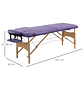 Marquesa de Massagem Dobrável Marquesa com Altura Ajustável 61-88 cm Desenho Ergonómico Fácil de Transportar 185x60 cm - Miniatura 2