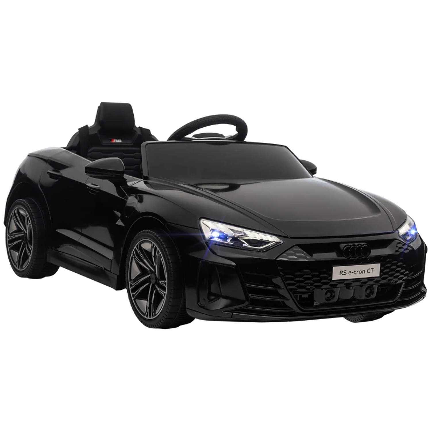 Electric Car AUDI RS E-Tron GT 12V with 2 Remote Control Motors LED Headlights Horn Music USB 3-5km/h 103x58x41cm 13