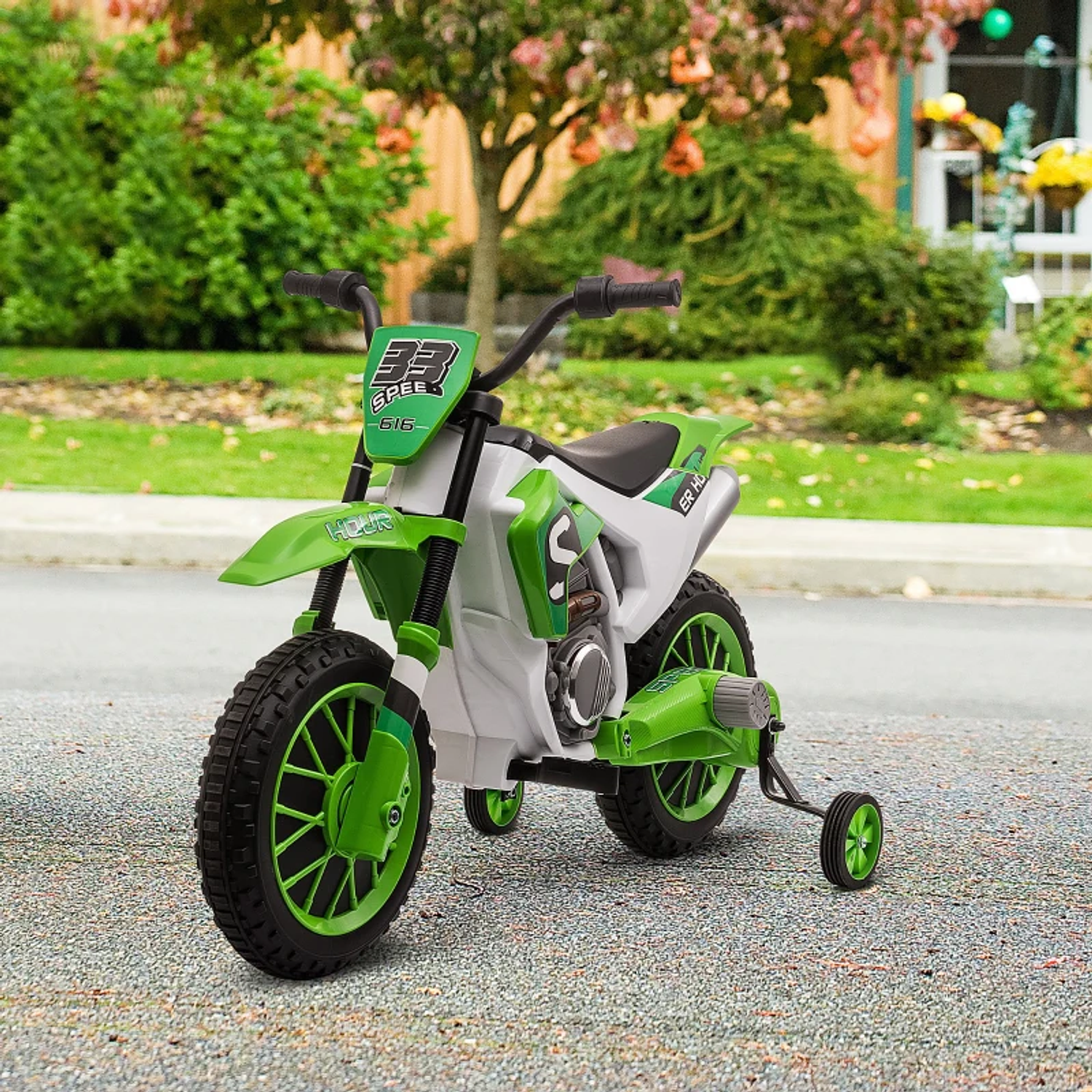 Mota Elétrica para Crianças acima de 3 Anos 12V Mota de Brinquedo Infantil com 2 Rodas de Equilíbrio Velocidade Máx. 8km/h Arranque Suave 106,5x51,5x68cm 8