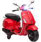 Moto Elétrica para Crianças de 3-6 Anos com Licença Vespa com USB MP3 Luz LED Rádio FM Velocidade 3 km/h - Miniatura 7