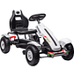 Kart a Pedais para Crianças com Assento Ajustável Pneus de Goma Travão de Mão para Crianças de 5-12 Anos 121x58x61 cm - Thumbnail 3