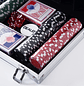 Mala de Poker Profissional com 300 Fichas Jogo de Poker com Mala de Alumínio 5 Dados 2 Baralhos de Cartas e 1 Ficha de Dealer 38x20,5x6,5cm Multicor - Miniatura 2