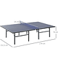 Mesa Dobrável de Ping Pong com Rede 152,5x274x76cm Tênis de Mesa e Material em Aço e MDF na cor Azul - Thumbnail 2