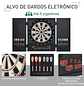 Alvo eletrônico digital para até 8 jogadores com 12 dardos e 30 pontas com portas de tela de LED 27 jogos diferentes 51x6,5x57 cm Preto - thumbnail 6