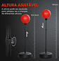 Punching Ball para Crianças Kit de Boxe para Crianças com Luvas de Boxe Altura Ajustável 122,5-147 cm e Base Preenchível Vermelho - Thumbnail 7