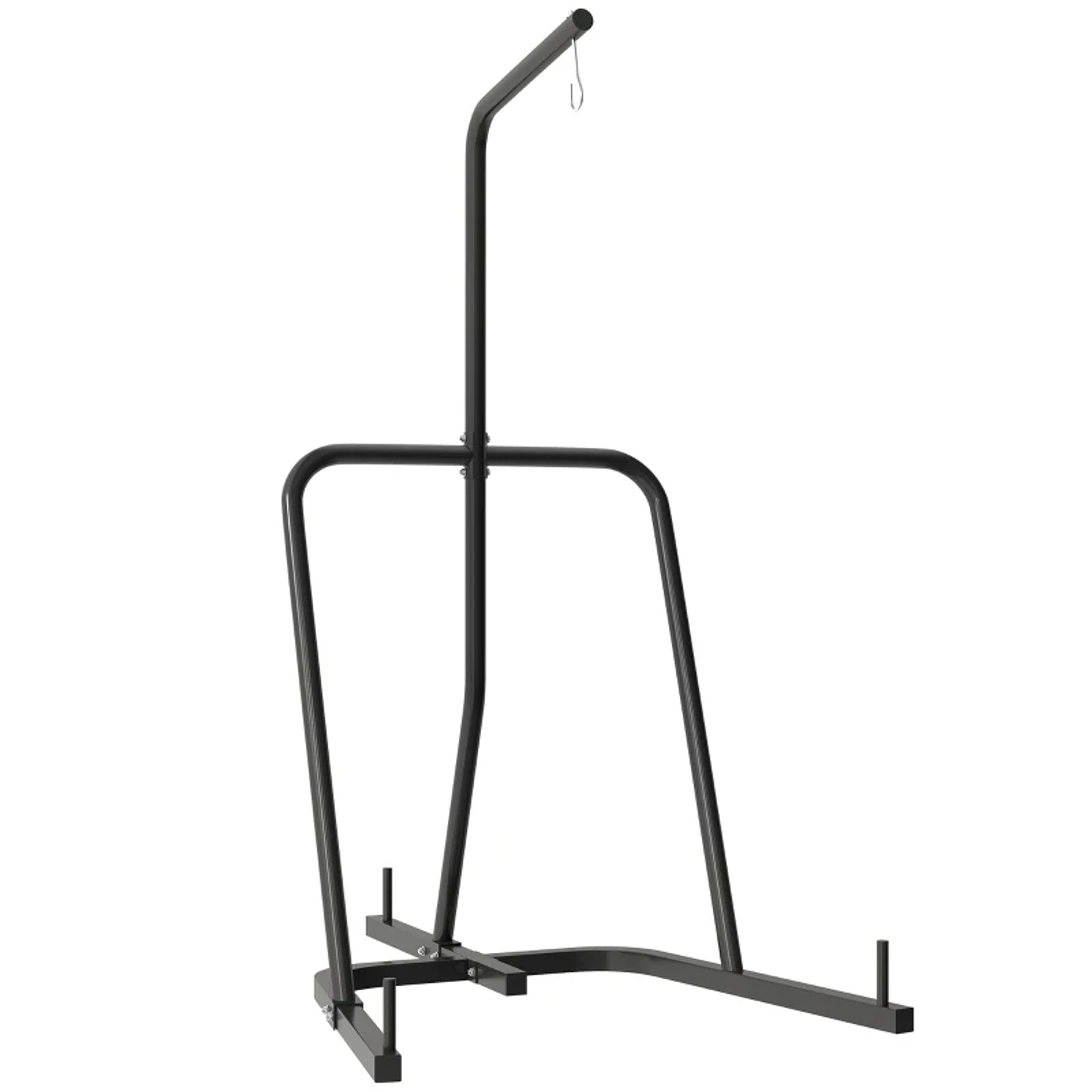 Suporte Saco de Boxe com Estrutura de Aço Carga 60 kg para Bolas de Velocidade Treino em Ginásio Casa 160x115x208 cm Preto 1