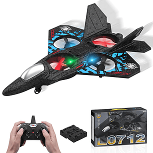 RC Avião 2.4GHz Controle Remoto Avião L0712 Quadcopter Pairando com Auto Hovering Fighter Aircraft RC Avião RTF para Iniciantes, Crianças e Adultos, Brinquedo Avião Flip 3D com Luzes Coloridas Carrega