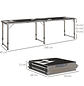 Características: - Desenho dobrável com alças, fácil de guardar e transportar - Estrutura de alumínio: à prova d'água, resistente à ferrugem e fácil de limpar - Três alturas disponíveis: 54 cm, 62 cm  - Miniatura 2