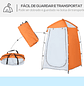 Tenda de Duche Campismo Portátil UV+25 Tenda de Privacidade para Casa de Banho Trocador com Janela Bolso e Bolsa de Transporte 123x121x98cm  - thumbnail 8