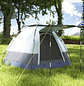 Tenda de Campismo para 2 Pessoas Tenda de Campismo Dobrável com 2 Portas Impermeável Anti-UV 260x260x150 cm Preto Cinza - Thumbnail 4