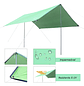 Abrigo de Campismo Portátil Tenda de Campismo Impermeável com Proteção Solar 300x292 cm - Miniatura 6