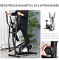 Bicicleta elíptica de fitness com Resistência Magnética Ajustável Tela LCD Sela Ajustável Monitor de Frequência Cardíaca e Volante 3 kg 103x62x151 cm Preto - Miniatura 10