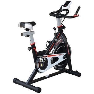  Bicicleta Estática com Resistência Ajustável Volante de Inércia de 8kg Ecrã LCD Assento e Guiador Ajustáveis 103x48x115cm