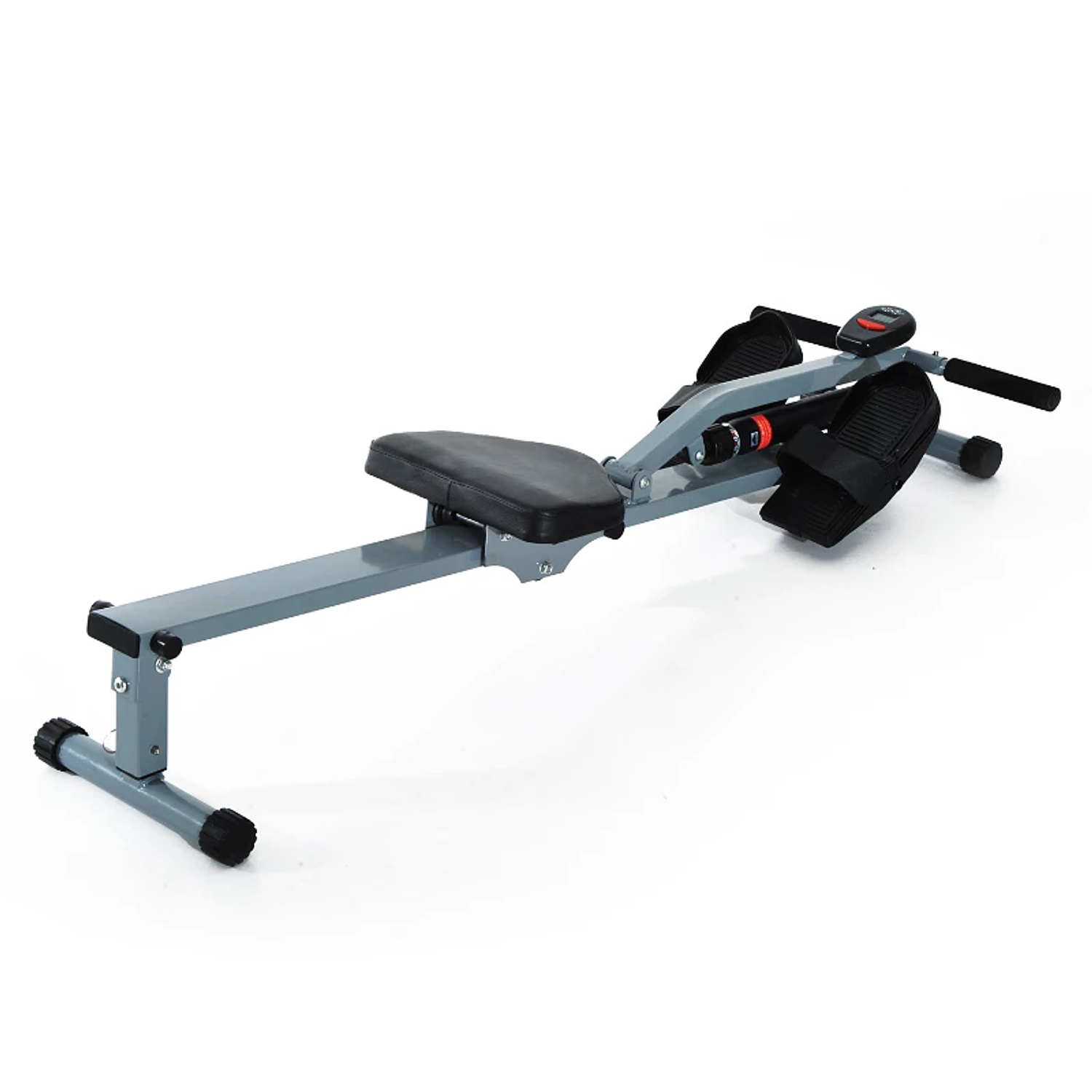 Máquina de Remo com Ecrã LCD para Academia Exercícios de Musculação ou Resistência Carga Máxima 100kg 130x47,5x67cm Cinza 4