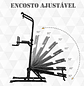 Estação de Musculação Torre de Treinamento Altura Ajustável com Barra de Flexões e Banco Dobrável para Fitness em Casa Academia Carga 150kg 99x178x230cm - Thumbnail 7